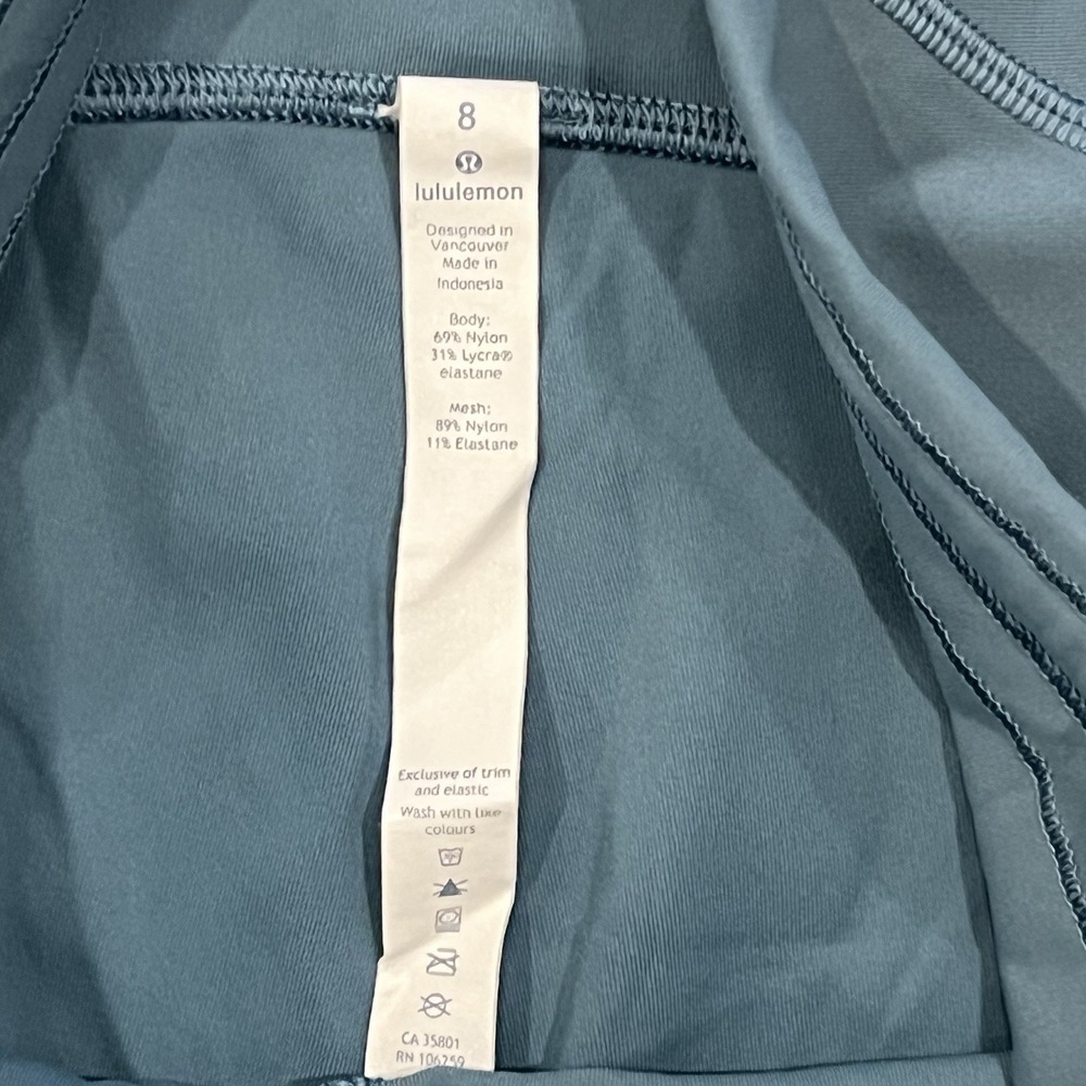Lululemon All The Right Places Crop II Leggings Size 8 Desert Teal - Picture 4 of 6